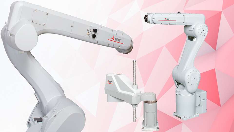 SCARA- und Knickarm-Roboter der CR-Serie von Mitsubishi Electric
