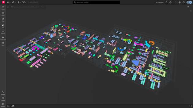 Der Digitale Zwilling erlaubt es beispielsweise, Handarbeitsplätze, Maschinenstellflächen und Wegeführungen digital abzubilden und zu simulieren. 