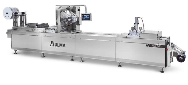 Thermoformmaschine TFS 500 für mittlere bis große Produktionsläufe – flexible Verpackungslösung für Lebensmittel, Medizinprodukte und Industrieartikel.