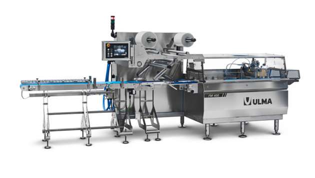 Flowpack-Verpackungsmaschine FM 400 mit Long-Dwell-Siegelkopf – bis zu 150 Verpackungen pro Minute, luftdichte Siegelnähte, höchste Effizienz und Hygiene.