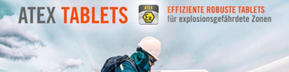 Das UX10-EX bietet ein 10,1-Zoll-Sonnenlicht-lesbares Display, ist nach MIL-STD-810H und IP66 zertifiziert, sturzfest bis 1,8 m, verfügt über RFID-Leser und eine Windows Hello-Kamera.