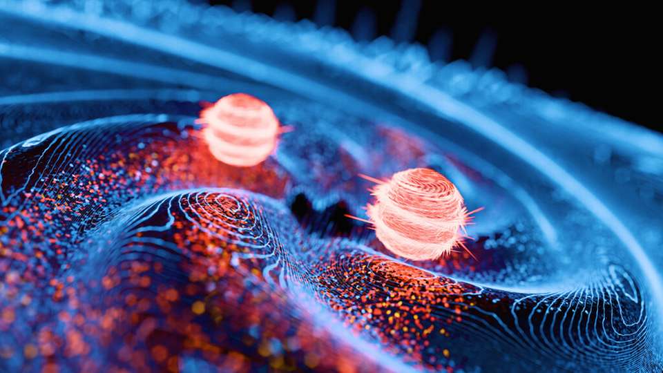 Visualisierung eines hybriden Systems aus Porphyrinen und Graphen-Nanobändern: Durch magnetische und elektronische Kopplung eröffnen die Strukturen neue Perspektiven für molekulare Elektronik und Quantenforschung.