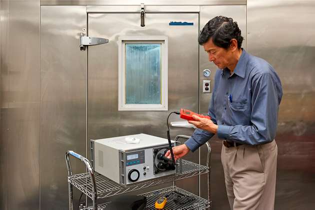 Mit einem Feuchtigkeitsgenerator/-kalibrator können Techniker Feuchtigkeitssensoren kalibrieren.