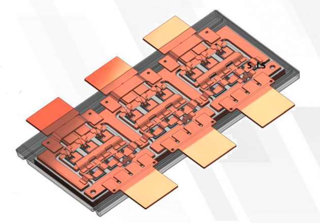 Schematische Darstellung eines Rohdesigns auf Basis der Curamik-Technologie