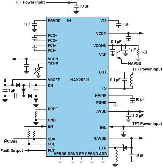 Abbildung 8: TFT-Bias-Versorgungen mit VCOM