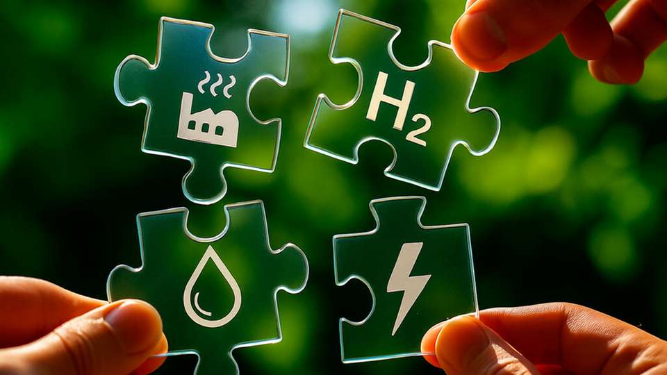 Die Versuchsanlage „LA-SeVe” in Zittau ist eine Kombination aus PEM-Elektrolyseur und Wärmepumpe. Sie dient der Nutzung von Abwärme und Sauerstoff und ist ein Beitrag zur Sektorenkopplung.