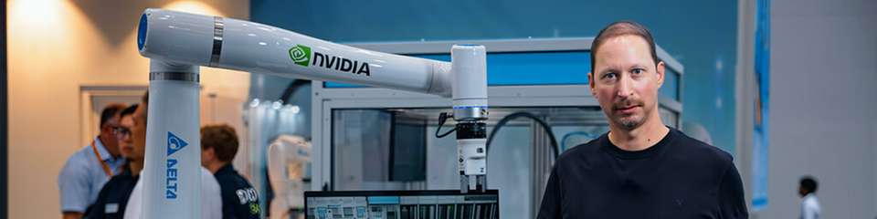 Michael Mayer-Rosa, Global Head of Intelligent Robotics System bei Delta Electronics: „Mein Ziel ist es, in der Automatisierung dem Roboter alles in die Hand zu geben, sodass er die Produktionslinie selbständig laufen lassen kann.“