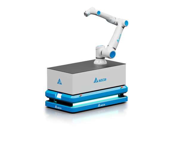 Das D-Bot 2-in-1 verfügt über einen abnehmbaren Cobot-Arm, um sowohl den autonomen Palettentransport als auch unabhängige Cobot-Operationen auszuführen.