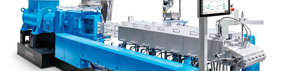 Beim Compoundieren und Recycling erzielt der ZSK 58 Mc18 Doppelschneckenextruder von Coperion mit seinen zahlreichen innovativen Features sehr gute Produktqualitäten und äußerst hohe Durchsätze.