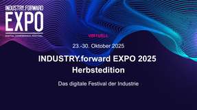 Die INDUSTRY.forward EXPO 2025 findet vom 23. bis 30. Oktober virtuell statt und bündelt auf sieben Themen-Stages Wissen, Trends und Innovationen für die Industrie.