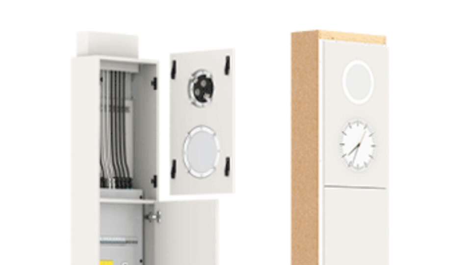 Gesis®Installationssäulen: Erhältlich in unterschiedlichen Farben und Ausführungen für individuell designte Klassenräume.