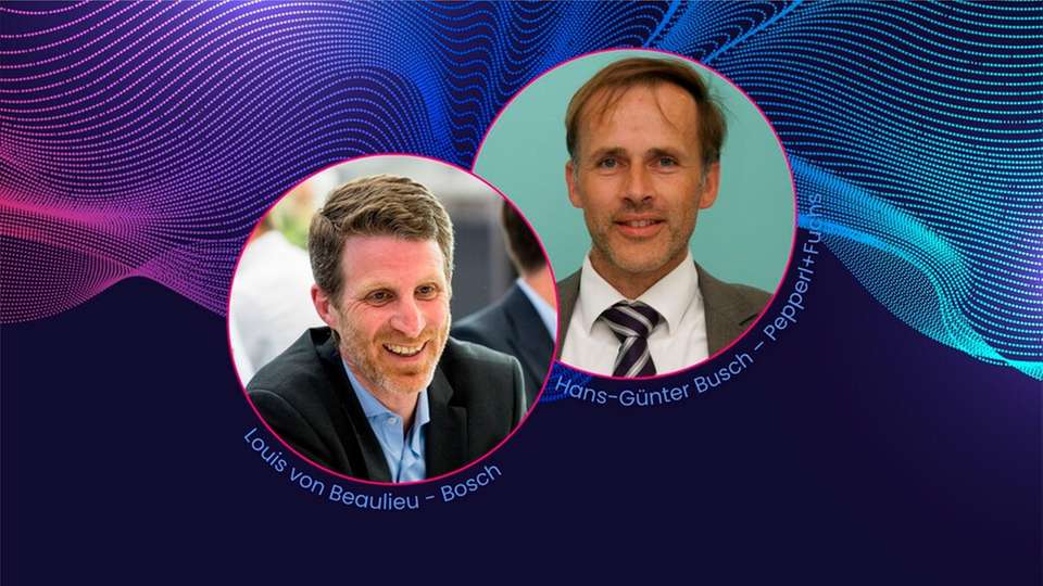 Hans-Günter Busch, Technologie Manager Industrial Communication bei Pepperl+Fuchs, und Louis von Beaulieu, Leiter Vertrieb Europa bei Bosch Digital Twin Industries, sind Speaker auf der INDUSTRY.forward EXPO. 