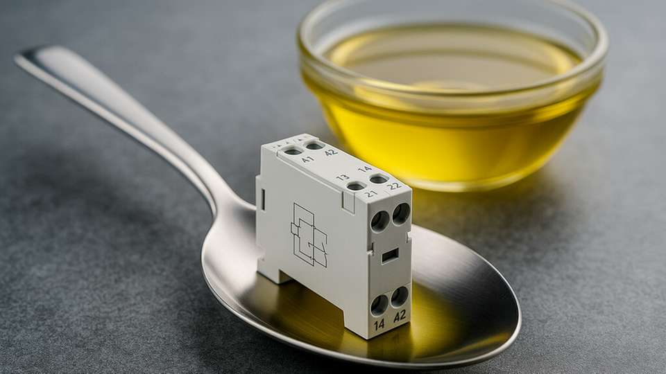 Das neue Koppelrelais mit biobasiertem Kunststoffgehäuse besteht zu 70 Prozent aus Material, das aus gebrauchten Speiseölen gewonnen wird. Entwickelt in Zusammenarbeit von Siemens Smart Infrastructure und Envalior.