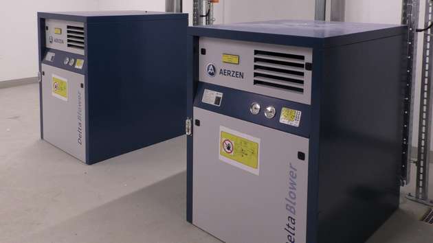 Im Sandfang kommen zwei Aerzen-Drehkolbengebläse vom Typ Delta Blower zum Einsatz.