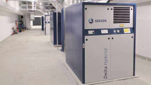 Aerzen-Drehkolbenverdichter vom Typ Delta Hybrid D 52S sorgen für die optimale Sauerstoffversorgung der fünf SBR-Reaktoren.
