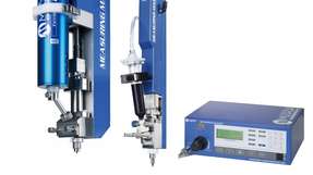Das Kolbensiersystem MPP-5S ermöglicht das hochpräzise Dosieren kleinster Materialmengen und lässt sich über Ethernet in digitale Produktionsumgebungen integrieren. Der Volumendispenser MPP-5 ist in vielen Varianten für unterschiedliche Applikationen konfigurierbar.
