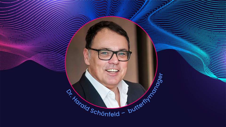 KI-Zeitalter jetzt: Schicksalsfrage für die deutsche Industrie Dr. Harald Schönfeld, CEO von butterflymanager ist Speaker auf der INDUSTRY.forward EXPO.