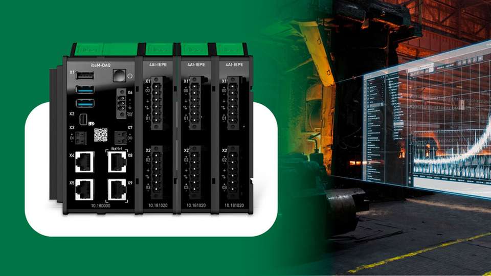Die neue Baugruppe ibaM-4AI-IEPE soll in Verbindung mit ibaCMC und ibaMAQS eine flexible Möglichkeit zur Trendanalyse, Grenzwerteinstellung und Analyse von Zeitsignalen und Spektren bieten.