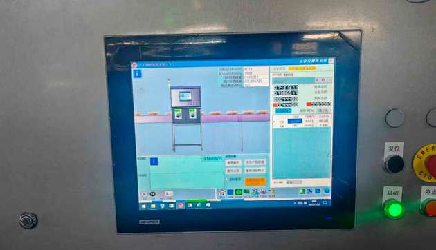 Das Bildverarbeitungssystem überwacht den Prozess der Nudelkontrolle.