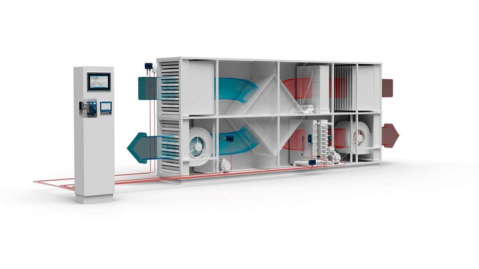 Präzision in der raumlufttechnischen Anlage Applikation „RLT-Anlage“: Mit hochentwickelten Sensoren und automatisierten Systemen bietet Jumo eine unvergleichliche Genauigkeit bei der Kontrolle von Temperatur, Luftfeuchtigkeit und Kohlenstoffdioxid an.