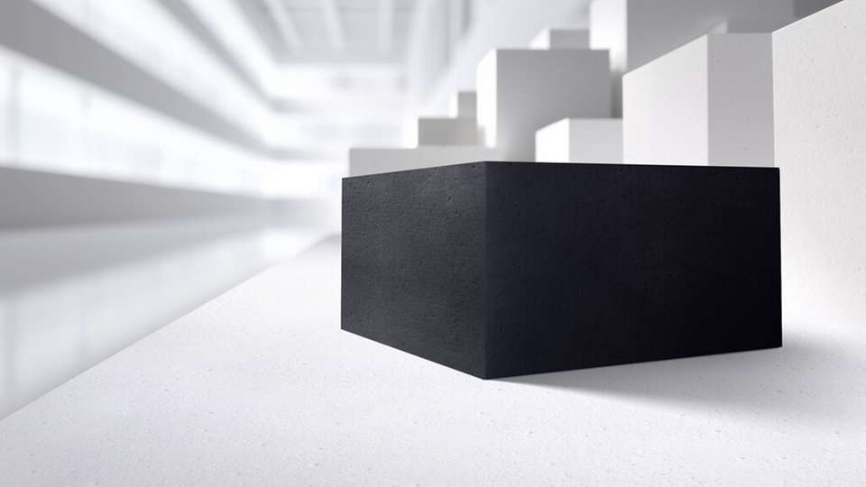 Basotect Dark EcoBalanced ist die erste dunkle Version des BASF-Melaminharzschaumstoffs Basotect.