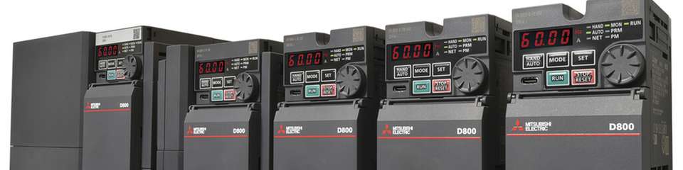 Die neue FR-D800-Serie: Ultrakompakte Standardumrichter für moderne Produktionsanforderungen.