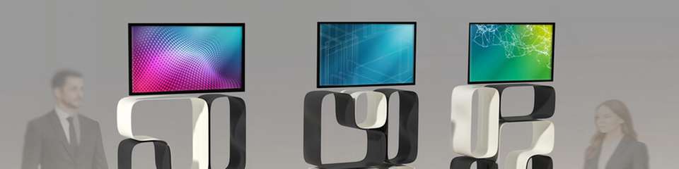 Rendering des Formnext-Messestandes: Das Fraunhofer IWU druckte sein gesamtes Mobiliar selbst (helle Elemente: biokompostierbarer Kunststoff; dunkle Elemente: recyclingfähiges Polypropylen).