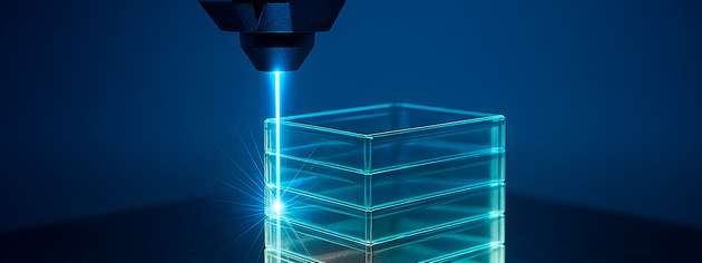 Laser-3D-Druck: Glas entsteht direkt im Schmelzprozess