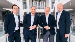 Die Geschäftsführung von Conrad (von links): Dr. Sebastian Dehnen, Ralf Bühler, Dr. Daniel Saga und Guy Dann