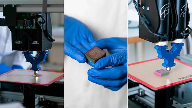 3D-Druck in Aktion im Labor von Mehdi Abdollahi.