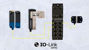 Die ersten IO-Link-Safety-Produkte von Schmersal sind gegen Ende des ersten Halbjahres 2026 lieferbar: der Sicherheitssensor RSS362 (rechts) und die Sicherheitszuhaltung AZM42 (links) .