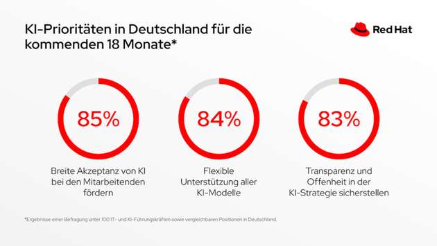 Die folgenden Punkte zeigen die KI-Prioritäten deutscher Unternehmen für die kommenden 18 Monate auf.
