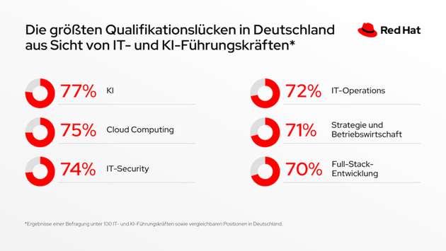 Qualifikationslücken aus der Sicht von IT- und KI-Führungskräften in Deutschland.