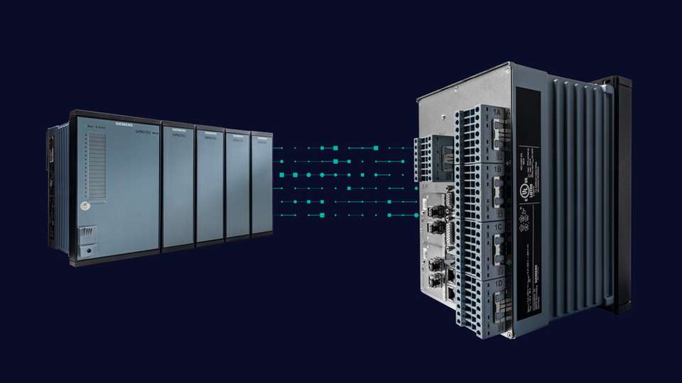 Prozessbus-Lösung Siprotec 5 mit Grandmaster Clock: Die Merging Unit digitalisiert die Messwerte von Messwandlern und überträgt sie als Abtastwerte-Datenstrom über Ethernet an die Siprotec-5-Schutzgeräte.