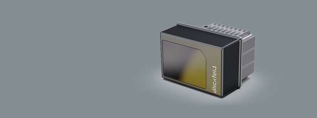 Kompakter 3D-LiDAR-Sensor zur präzisen Volumenmessung: robustes, IP67-geschütztes Gerät für industrielle Anwendungen in Logistik, Produktion und Rohstoffmanagement.