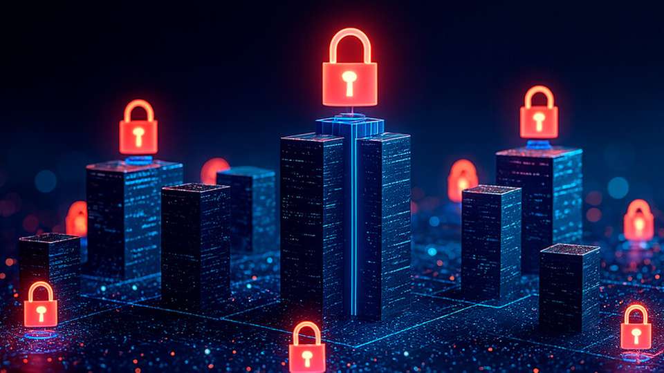 Symbolbild für sichere Netzwerkkommunikation durch ein Key-Management-System.