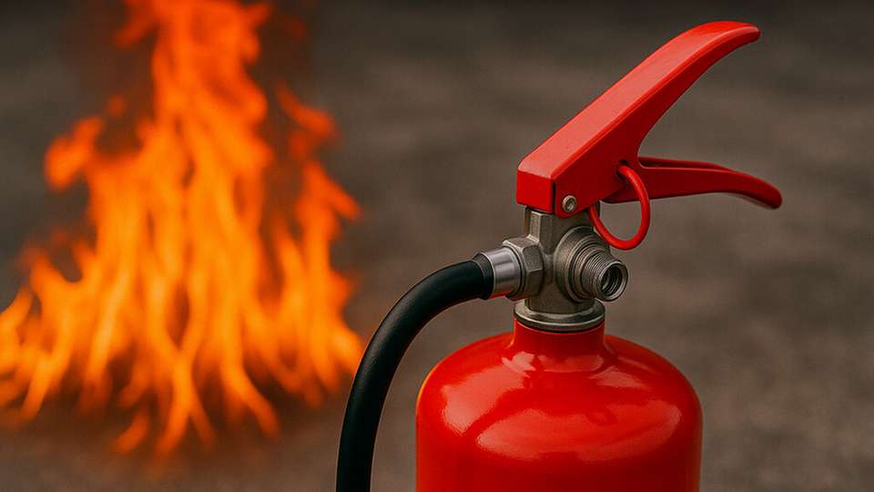 Mobile Brandschutzstation kombiniert zentrale Brandschutz- und Erste-Hilfe-Elemente für flexible, schnell einsetzbare Sicherheit an temporären Einsatzorten.