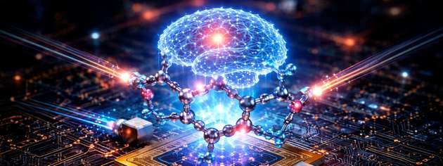 Molekulare Bauelemente können je nach Stimulation unterschiedliche Funktionen übernehmen, etwa als Speicher, Logikgatter oder elektronische Synapse. Der Ansatz zielt darauf ab, Speicher und Rechenleistung in einem Material zu vereinen und so neuromorphe Hardware zu ermöglichen.