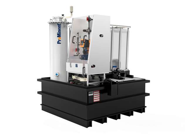 Die Dosieranlage gewährleistet lebensmittelkonforme Dosierprozesse mit maximaler Betriebssicherheit.