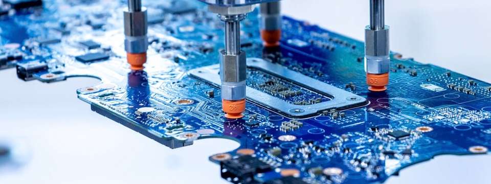 Sichere Handhabung sensibler Elektronik: Der neue Sauggreifer aus dem Material HT1-ESD bewegt Leiterplatten abdruckarm und schützt zuverlässig vor elektrostatischen Entladungen.