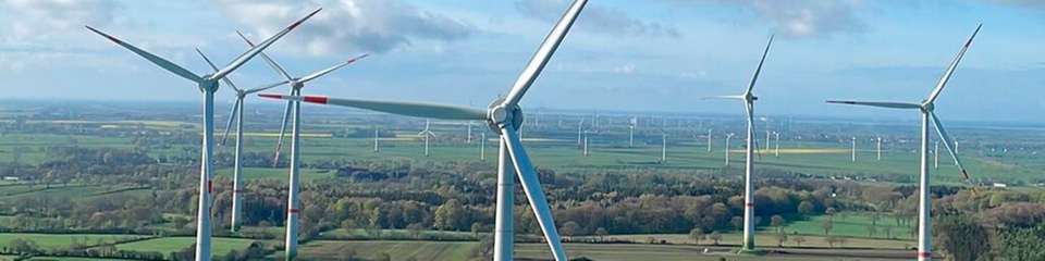 Der Windpark Huje in Schleswig-Holstein wurde erfolgreich in die aFRR-Vermarktung überführt.