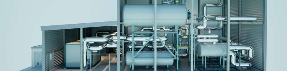 Entwurfslayout der Energynest Power-to-Heat-Anlage und 24 Wärmespeichermodule, die Prozesswärme aus Strom bereitstellt und CO2-Emissionen nachhaltig reduziert.