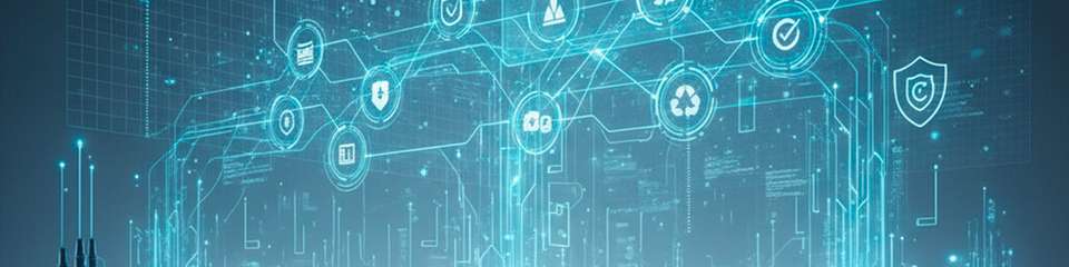 Eine moderne Industrieumgebung mit vernetzten Maschinen und visualisierten Datenströmen zeigt die Einführung digitaler Produktpässe. Grafische Elemente symbolisieren Datenpunkte, Wertschöpfungsketten und regulatorische Anforderungen.