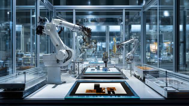 In modernen Fertigungslinien entstehen kundenspezifisch angepasste TFT‑Module: Vom Mutterglas über Backlight und Controller bis hin zu Deckglas, Touchsensor und Flexfolie lassen sich alle Komponenten exakt an industrielle Anforderungen und lange Lebenszyklen anpassen.