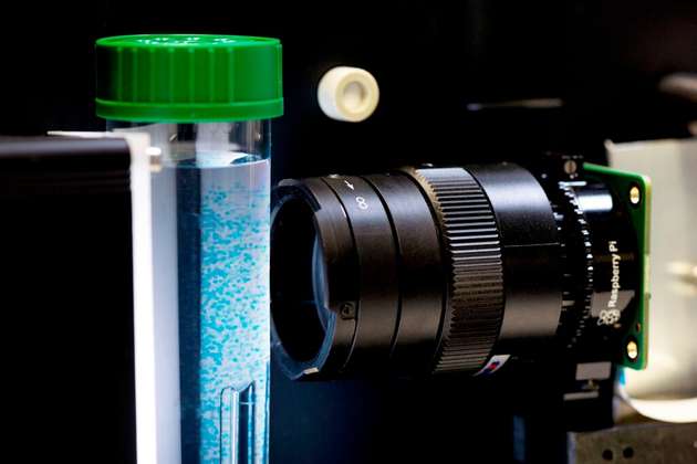 KI-gestützte Überwachung des Wachstums von 3D-Zellaggregaten in suspensionsbasierten Bioreaktoren.