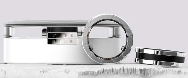 Im Ring sind ein Temperatursensor, ein 3D-Beschleunigungssensor, eine Gyroskop sowie eine einzige NFC-Antenne untegebracht.