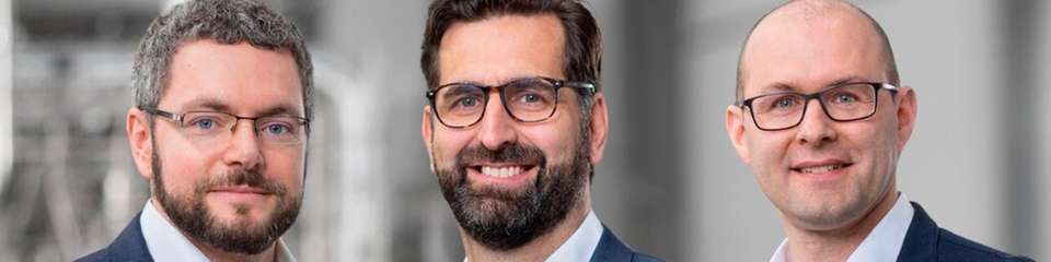Geschäftsführung Ruland: Jürgen Schütze, Florian Klein, Jens Schumann.