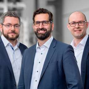 Geschäftsführung Ruland: Jürgen Schütze, Florian Klein, Jens Schumann.
