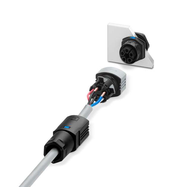 Der IPD-Steckverbinder ermöglicht einen werkzeuglosen Leiteranschluss durch die Push-Lock-Technik.