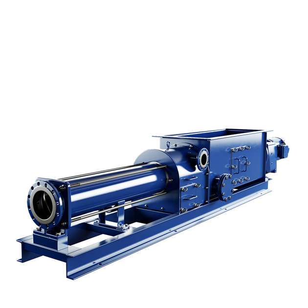 BTEX-Pumpe von Seepex für die Förderung anspruchsvoller Medien in Biogasanlagen, etwa bei der Verarbeitung von Gärresten.